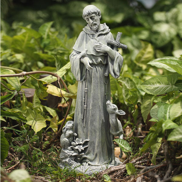 Statue of St. Francis with Cross