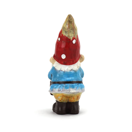 Colorful Gnome with Welcome Sign, back view