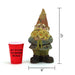 Rustic Garden Gnome with Bouquet with dimensions