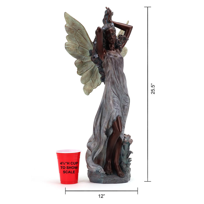 Bronze Standing Fairy with dimensions