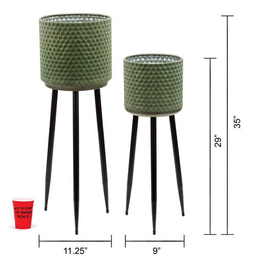 Green Tall Plant Stands with Dimensions