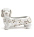 Planter shaped like a dachshund on a white background