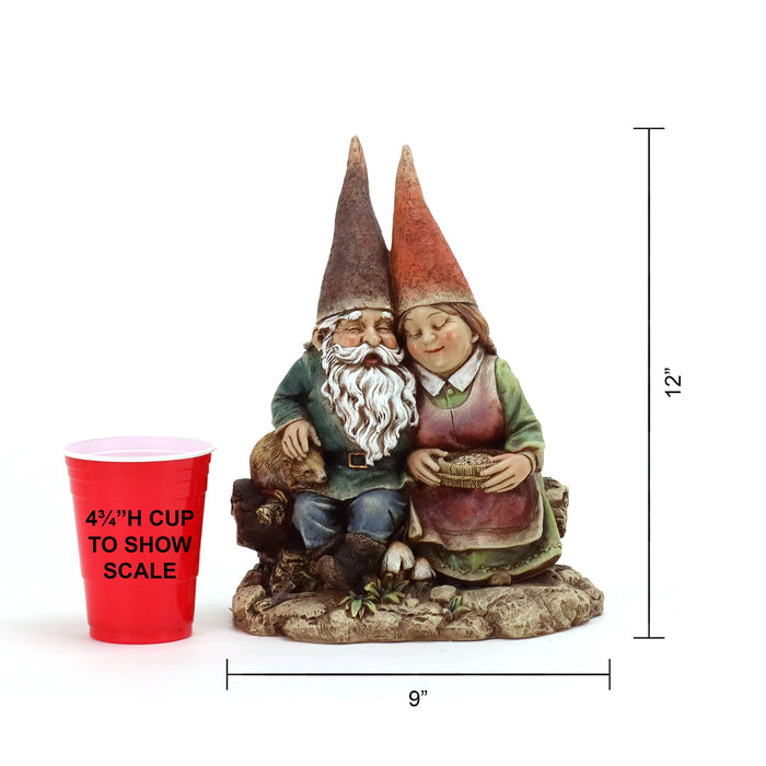 Colorful Gnome Couple with dimensions