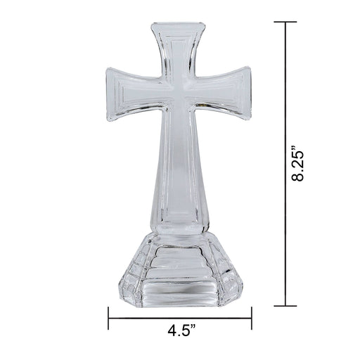 Clear Light Up Cross with Dimensions