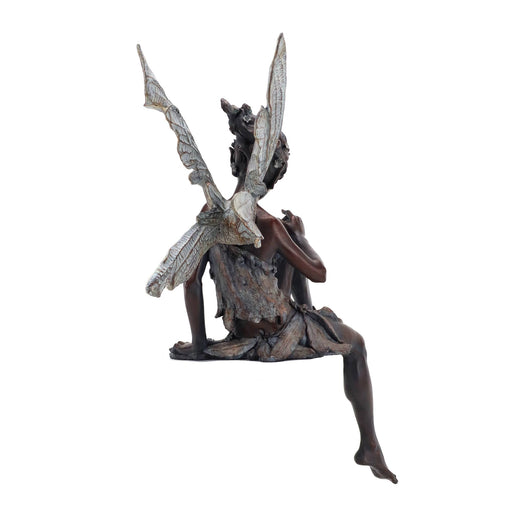 Bronze Sitting Fairy, back view
