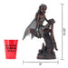 Bronze Finish Sitting Fairy Figure with Dimensions