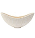 Boat style planter with leaf pattern on a white background
